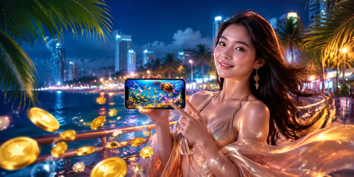 Người dùng Nha Trang trải nghiệm ứng dụng casino và trò chơi phổ biến trên điện thoại tại bãi biển